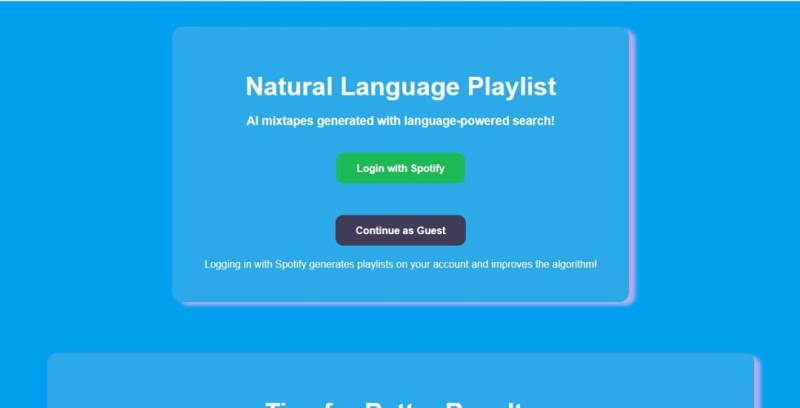 Natural Language Playlist